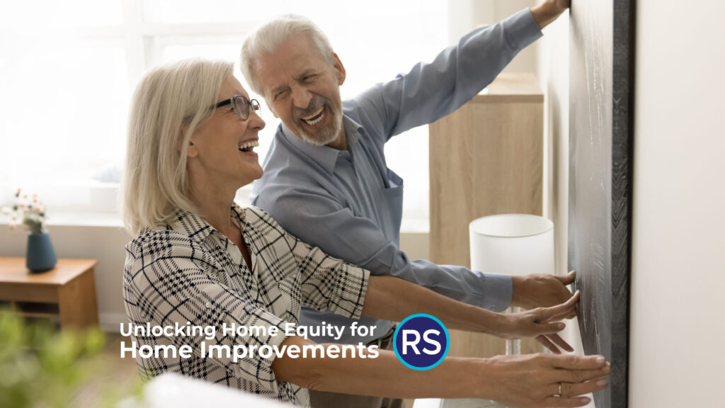 Retired Couple Carrying out Home Improvements - using equity from their home to reinvest in their future.